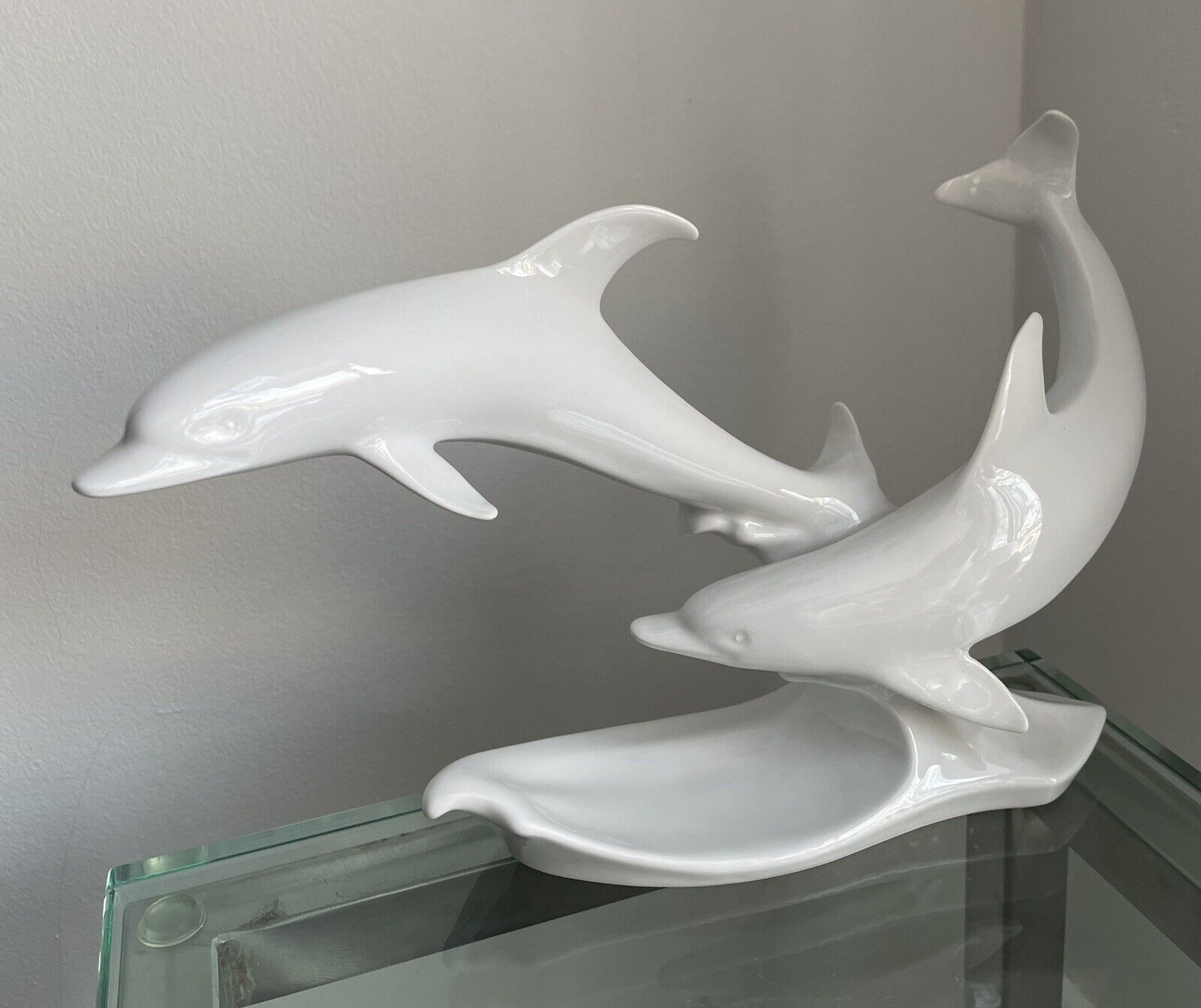 Kaiser Bisque Collectible Figurine “Dolphins Playing With Waves”