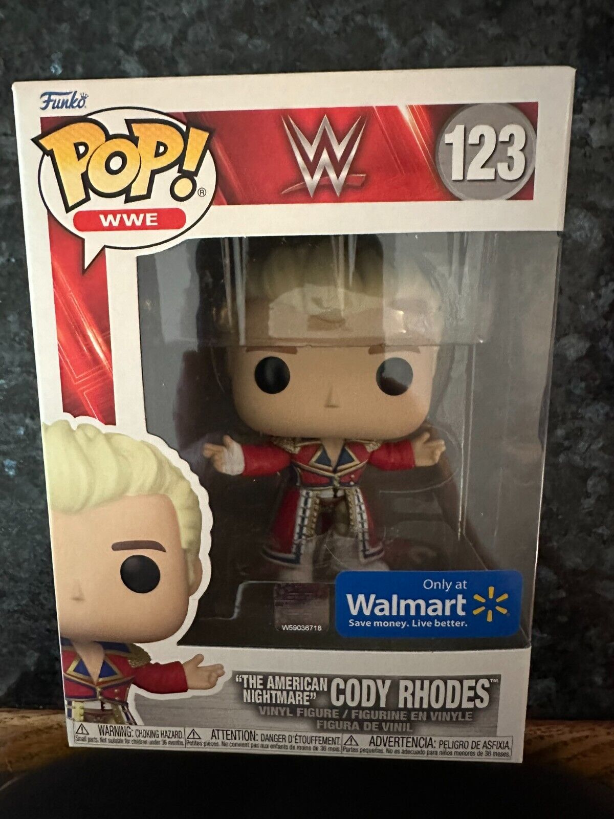 Funko Pop 123 WWE The American Nightmare Cody Rhodes Walmart Exclusive