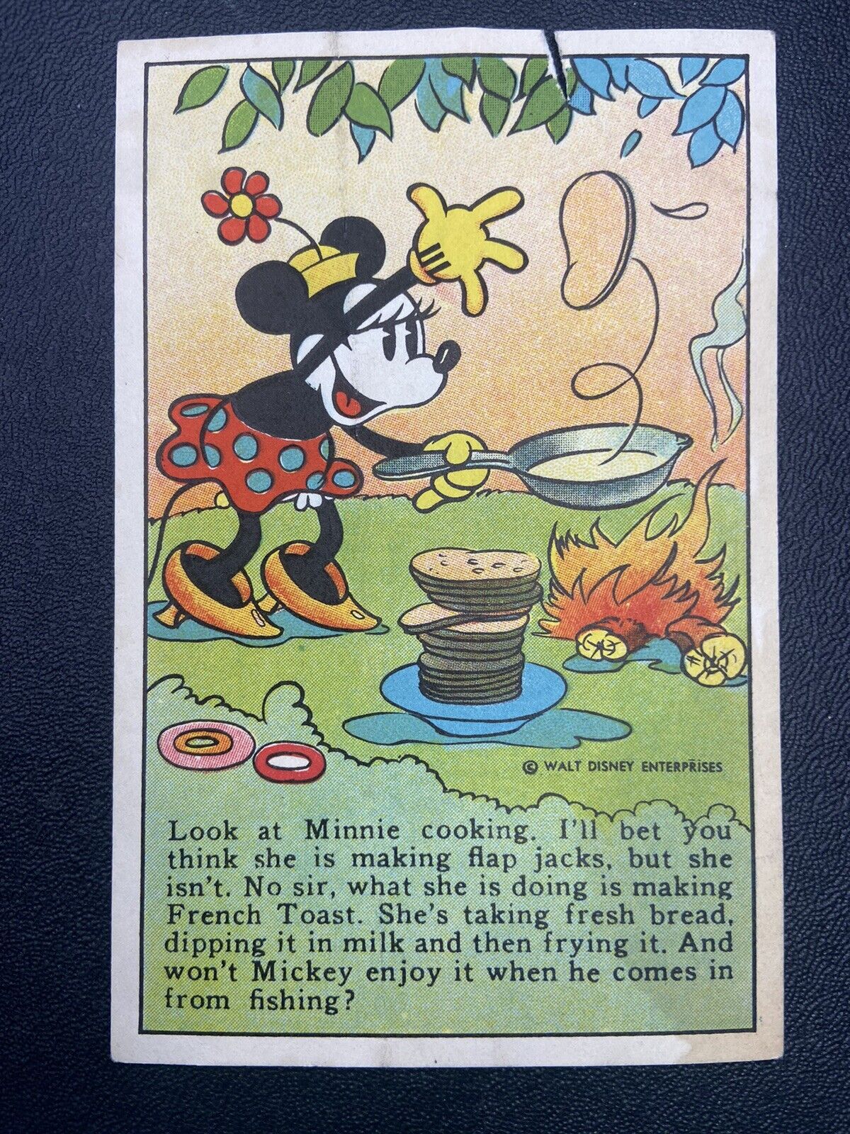 1930S DISNEY RECIPE CARD-BELL BREAD-MICKEY DISNEYANA Minnie Mouse