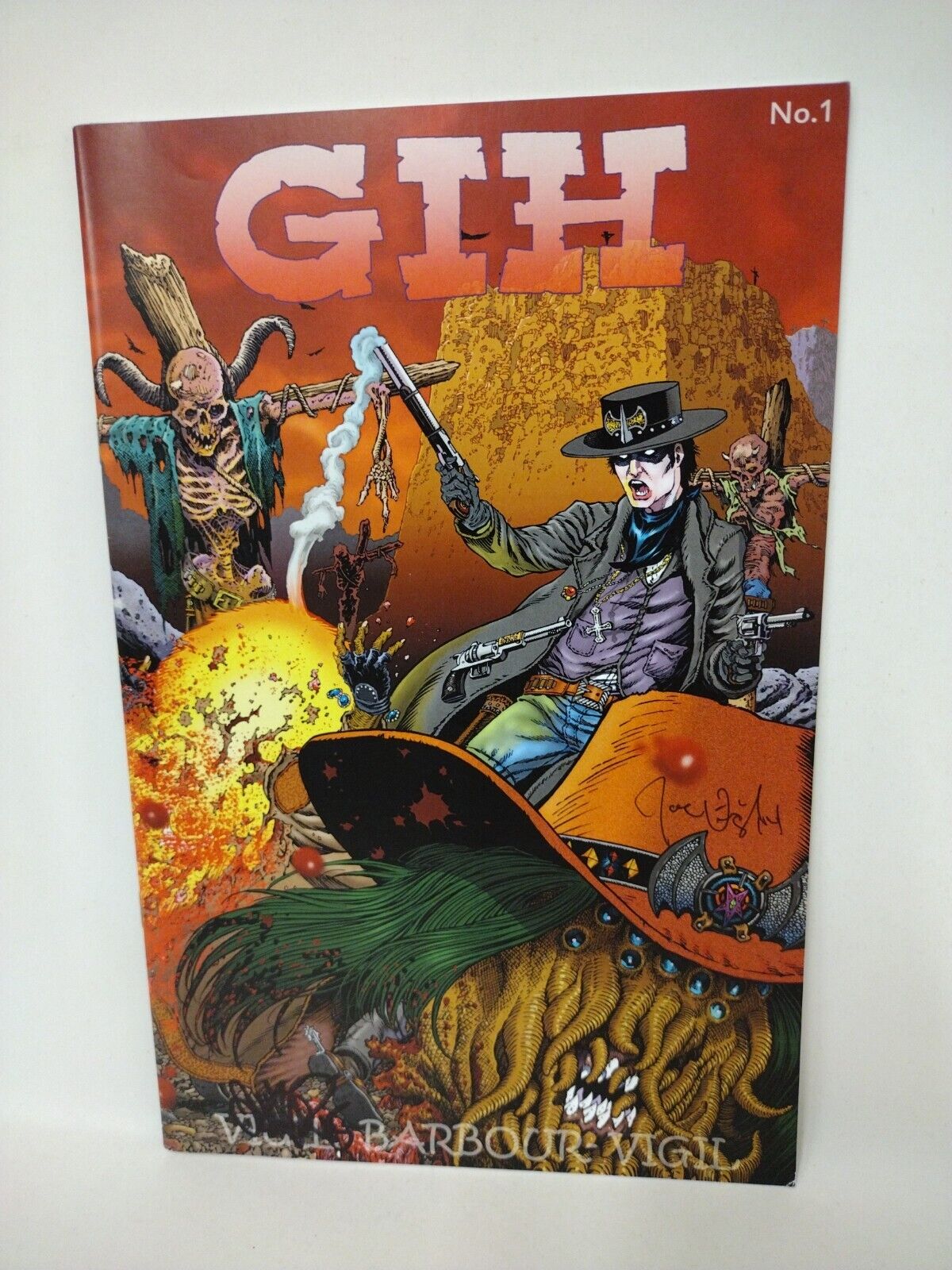 Gunfighters In Hell (2014) GIH #1 Rare Reprint Issues Signed Tim Joe Vigil