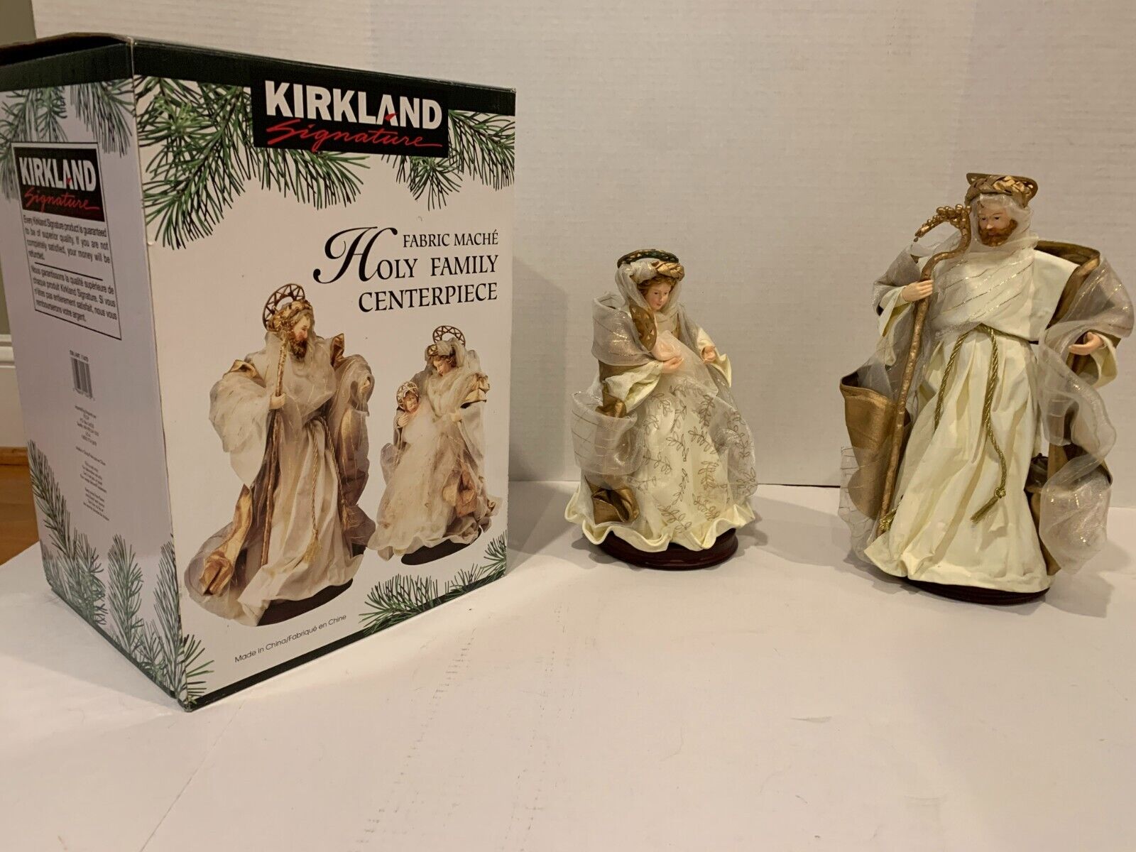 Kirkland Fabric Mache Holy Family Nativity Centerpiece