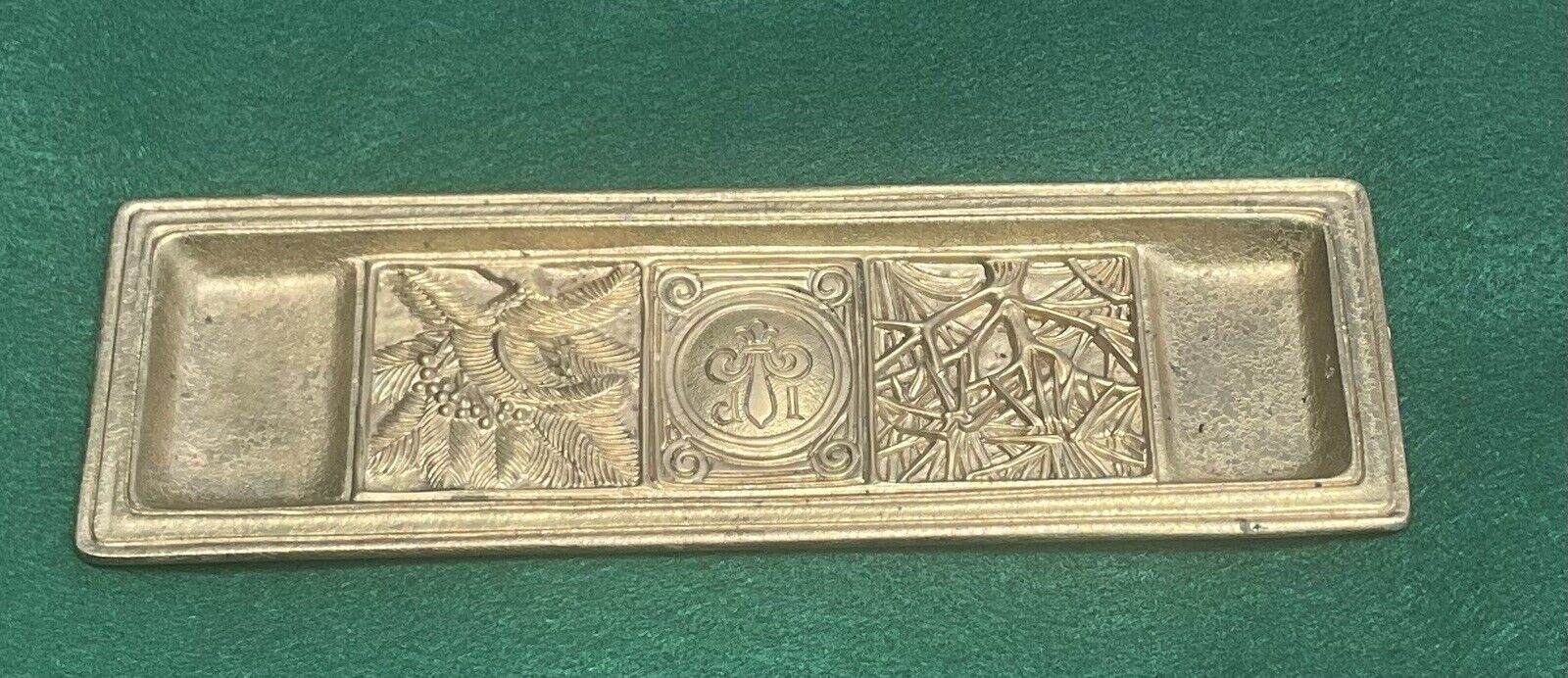 antique  bronze Bookmark pen tray, Tiffany Studios, circa 1910, #1055