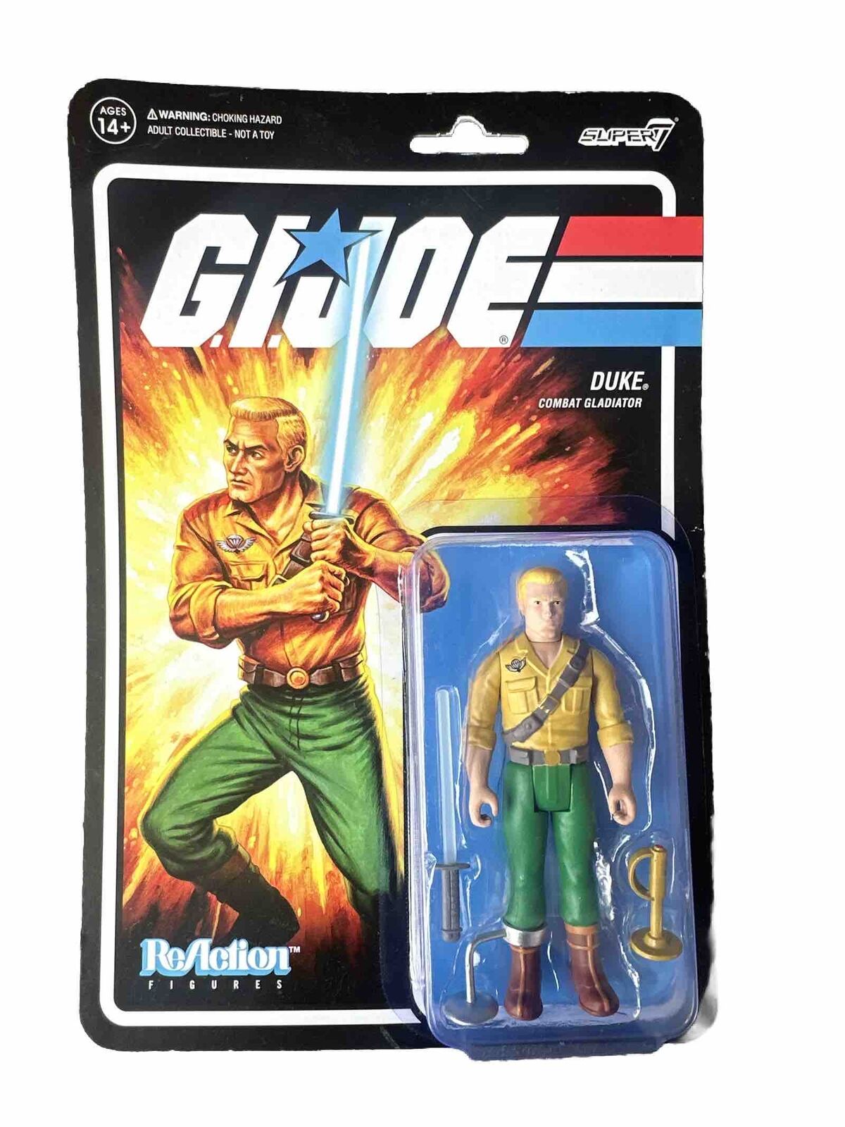 Duke Combat Gladiator G.I. Joe Super7 Reaction Action Figure New In Box