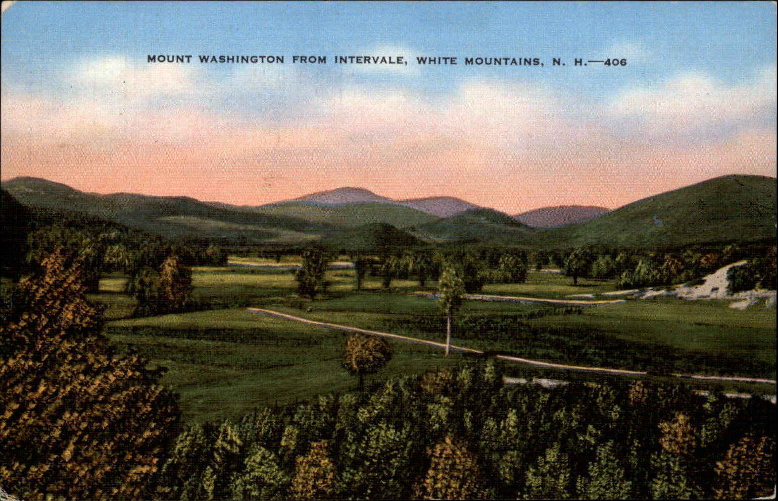 Mount Washington White Mountains New Hampshire ~ postcard sku315