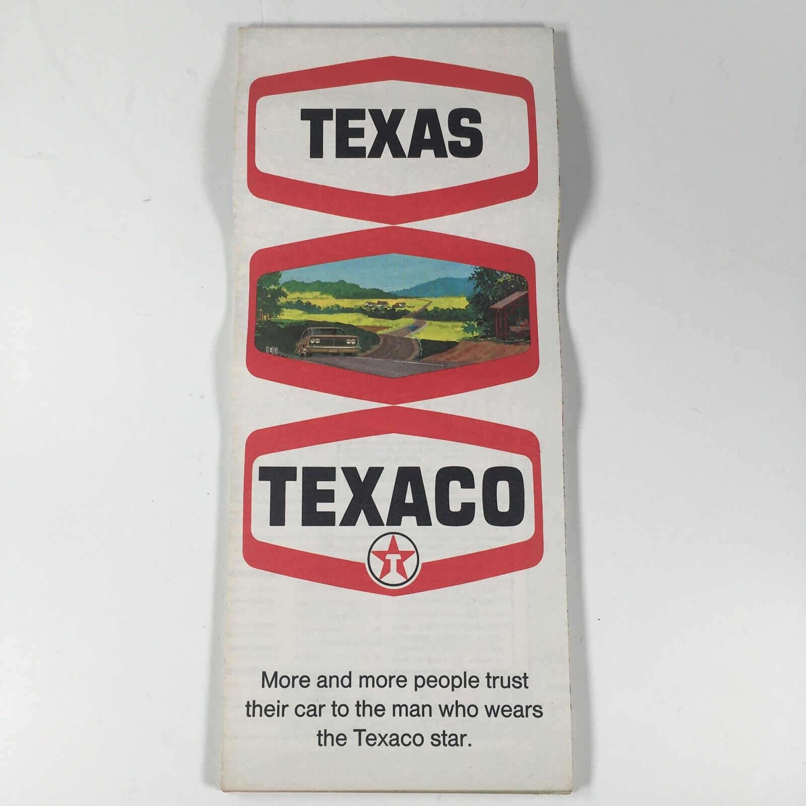 Vintage 1970 Texaco Texas Travel Road Map