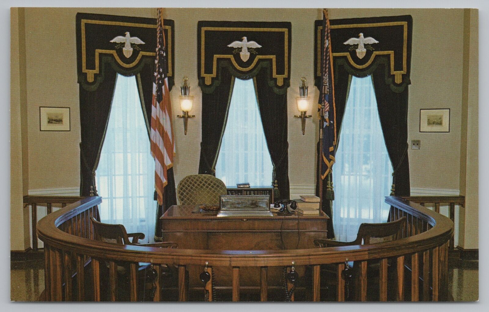 President~West Branch Iowa~Herbert Hoover Library Interior~Oval Office~1960s Pc