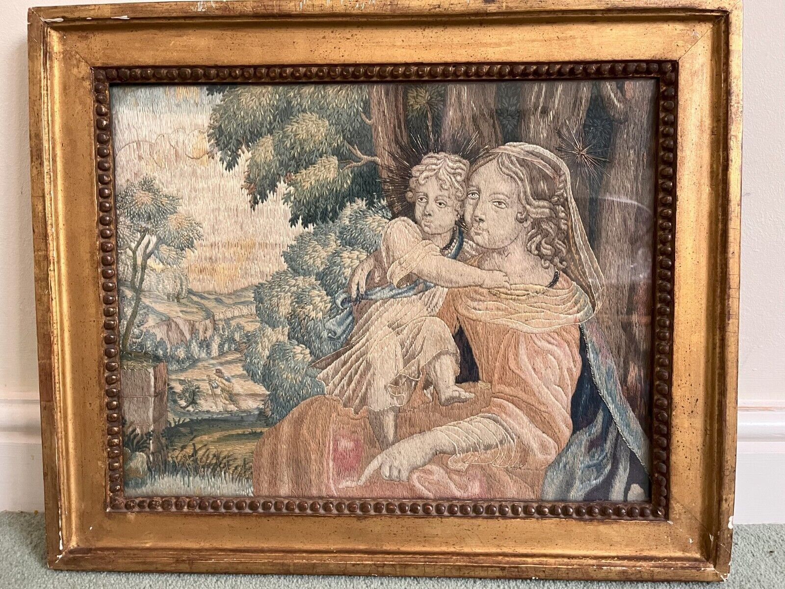 Antique Embroidery – Mother and Child