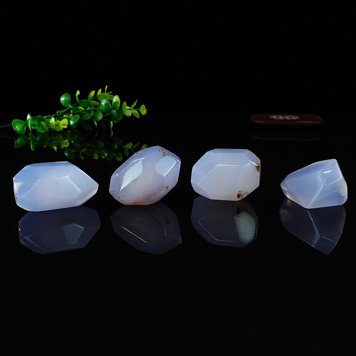 Blue Chalcedony DIY Carved Pocket Energy Stone Meditation Crystal Reiki Healing