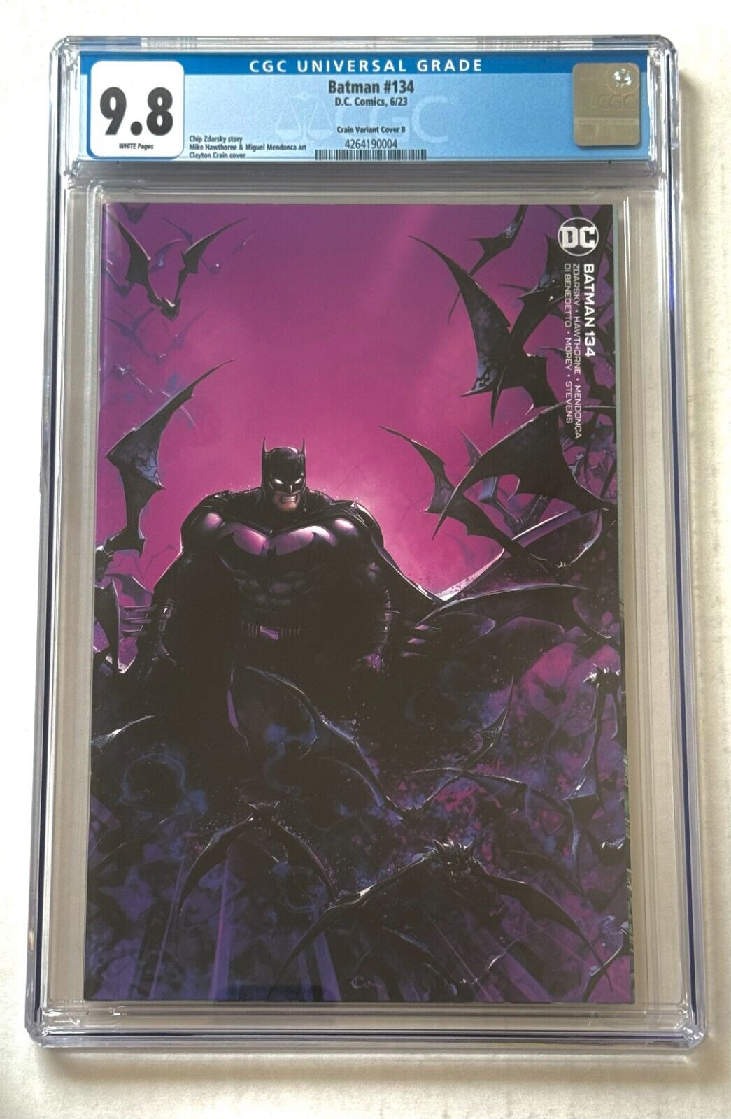 Batman #134 CGC 9.8 Clayton Crain Virgin Cover Limited To 1,000