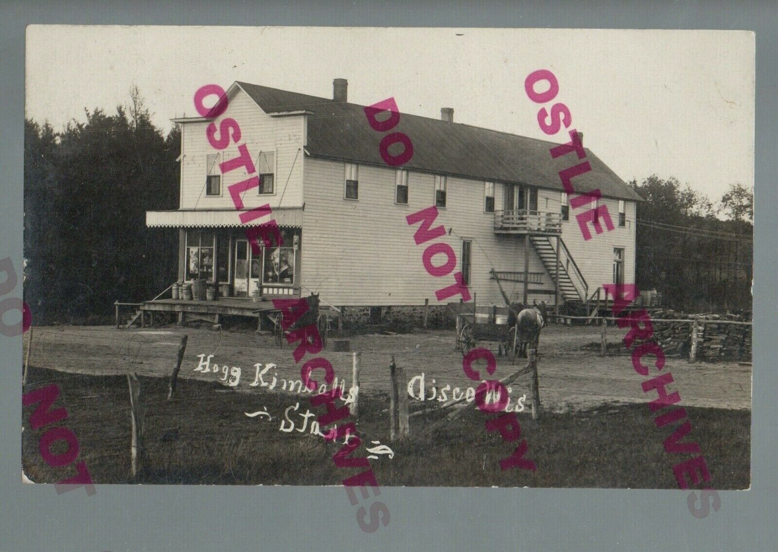 Disco WISCONSIN RPPC 1910 GENERAL STORE Post Office Black River Falls GHOST TOWN