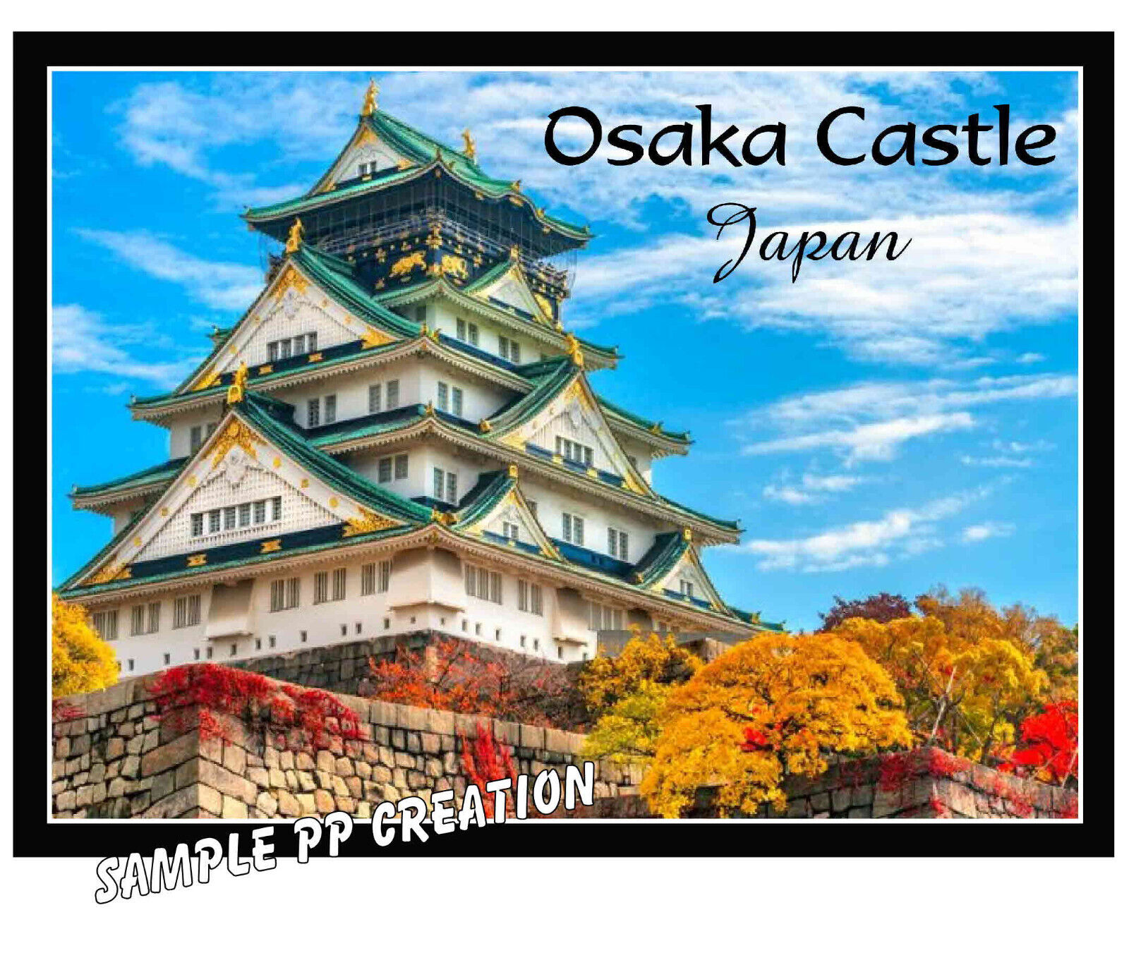 OSAKA CASTLE, JAPAN PHOTO FRIDGE MAGNET 4 X 3 inches TRAVEL