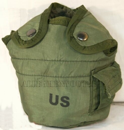 U.S. Military 1 QT Canteen Cover Pouch w/ Alice Clips 8465-00-860-0256 VGC