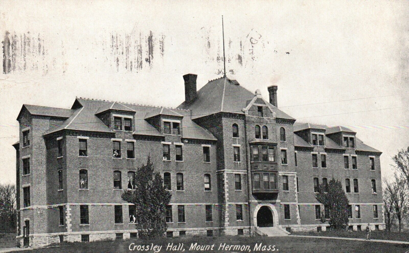 Postcard MA Mount Hermon Massachusetts Crossley Hall 1916 Vintage PC a4505