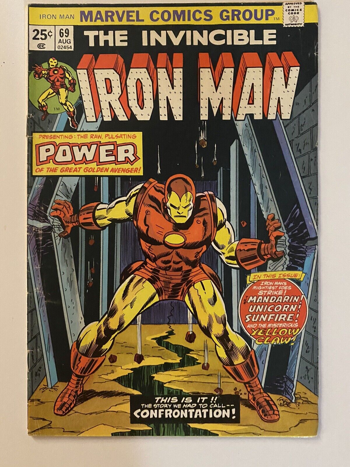 The Invincible Iron Man #69 VG Sunfire Mandarin Marvel Comics Bronze