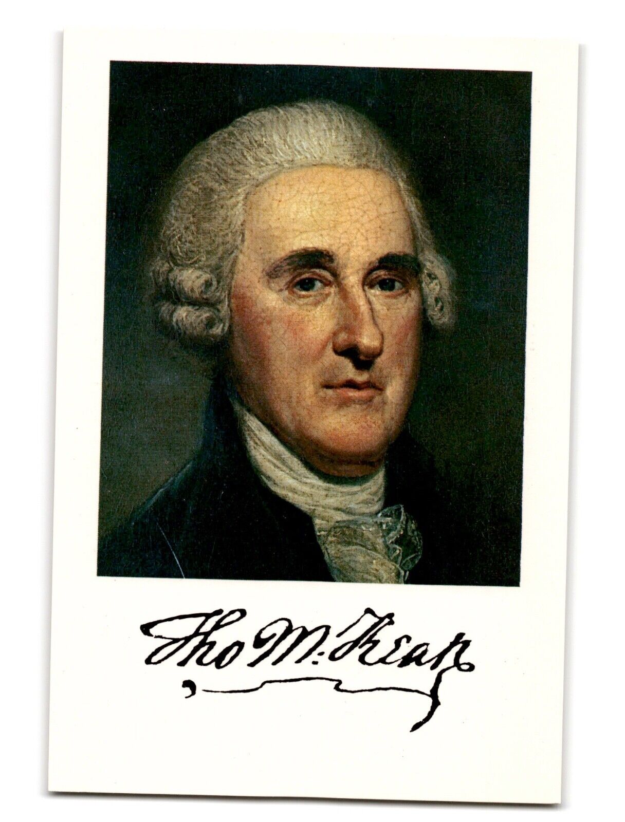 Thomas McKean Peale 1797 Portrait Postcard - Signer Declaration of Independence