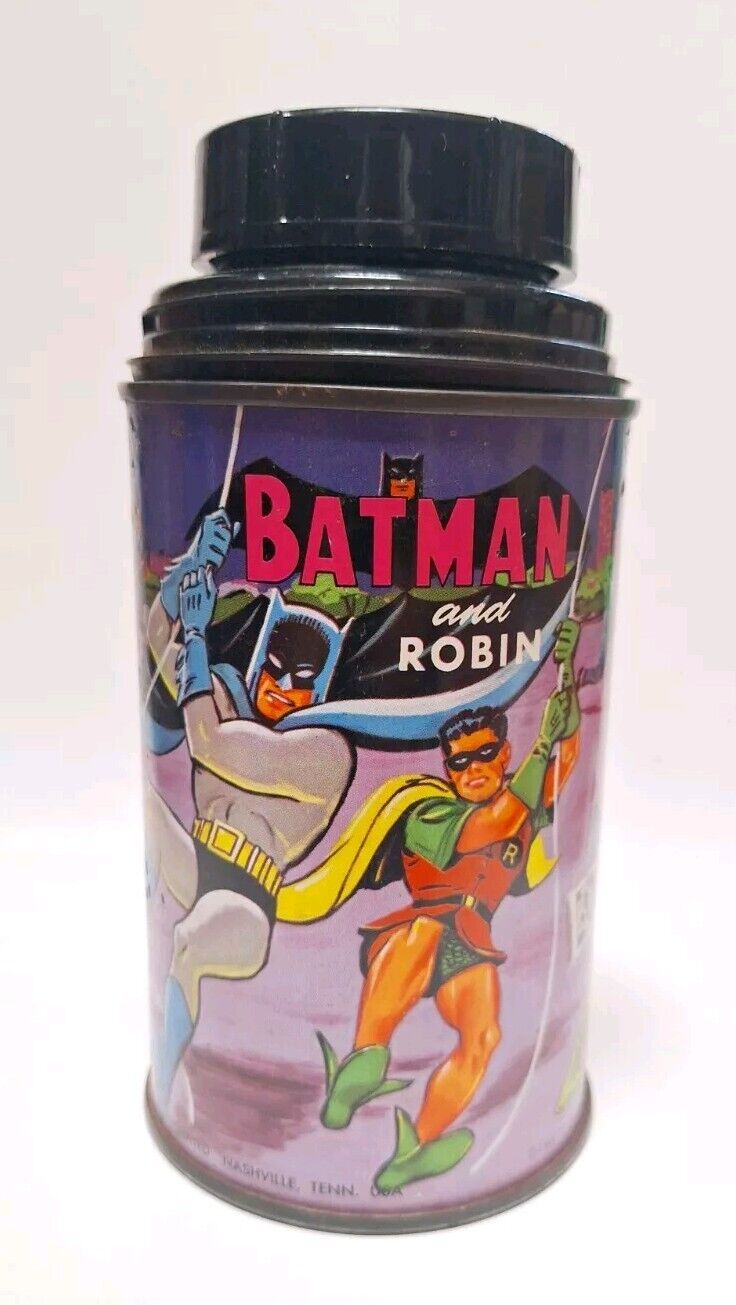Rare 1966 Batman and Robin Thermos by Aladdin ~ Excellent Condition ~ No Cap