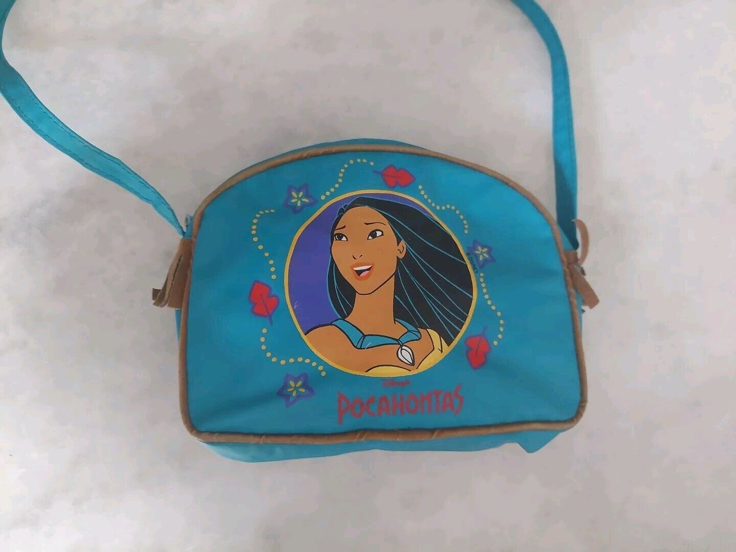 Vintage Disney Pocahontas Zippered Bag by Pyramid Handbags 90s Crossbody Rare