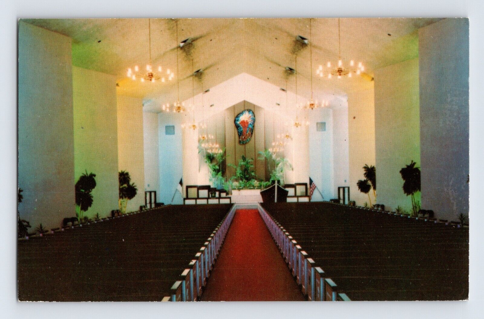 Postcard Florida Pompano Beach FL First United Presbyterian Church 1970s Chrome