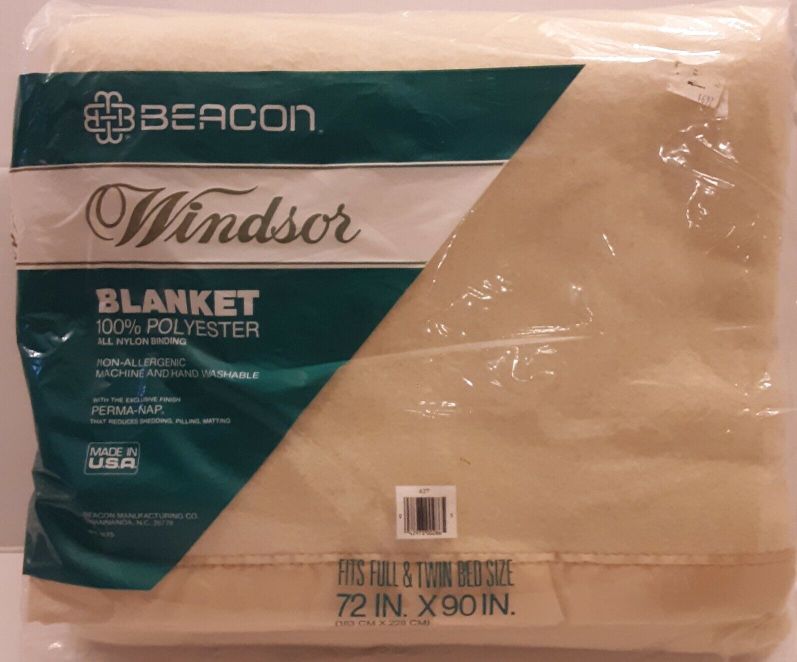 NOS Vintage Beacon Windsor Blanket 72\