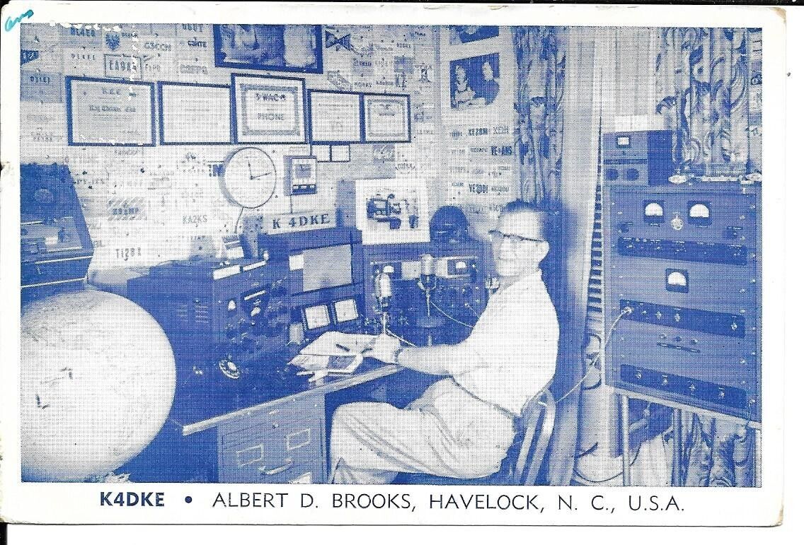 QSL 1959 Havelock  North Carolina   radio card