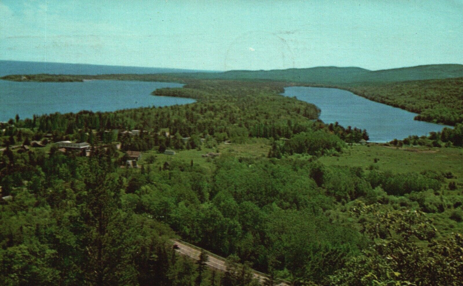 Postcard MI Copper Harbor Lake Fanny Hoe & Lake Superior 1972 Vintage PC a845