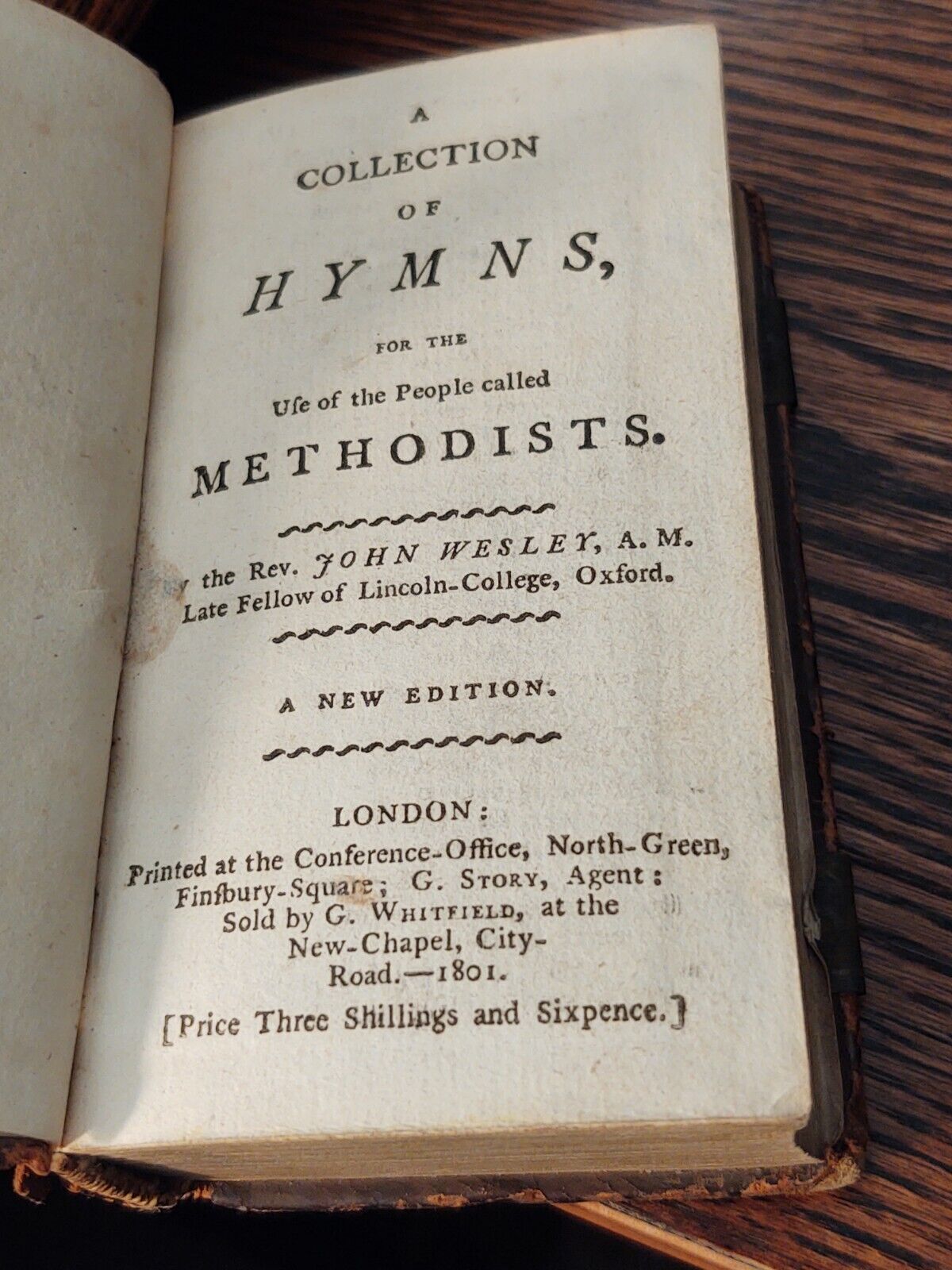A COLLECTION OF HYMNS FOR THE USE OF THE PEOPLE CALLED METHODISTS, London - 1801
