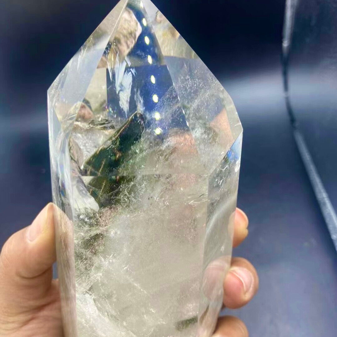 2.33LB Rare TOP Natural Clear Green Phantom Ghost Garden Quartz Crystal specimen