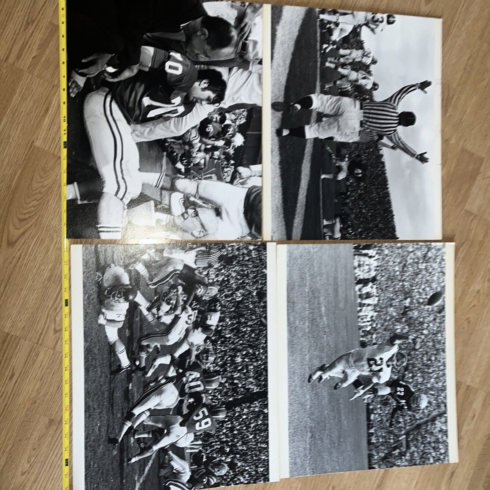 Large Illini vs Northwestern Wildcats FB Original Press Photo 1970s  set of 4