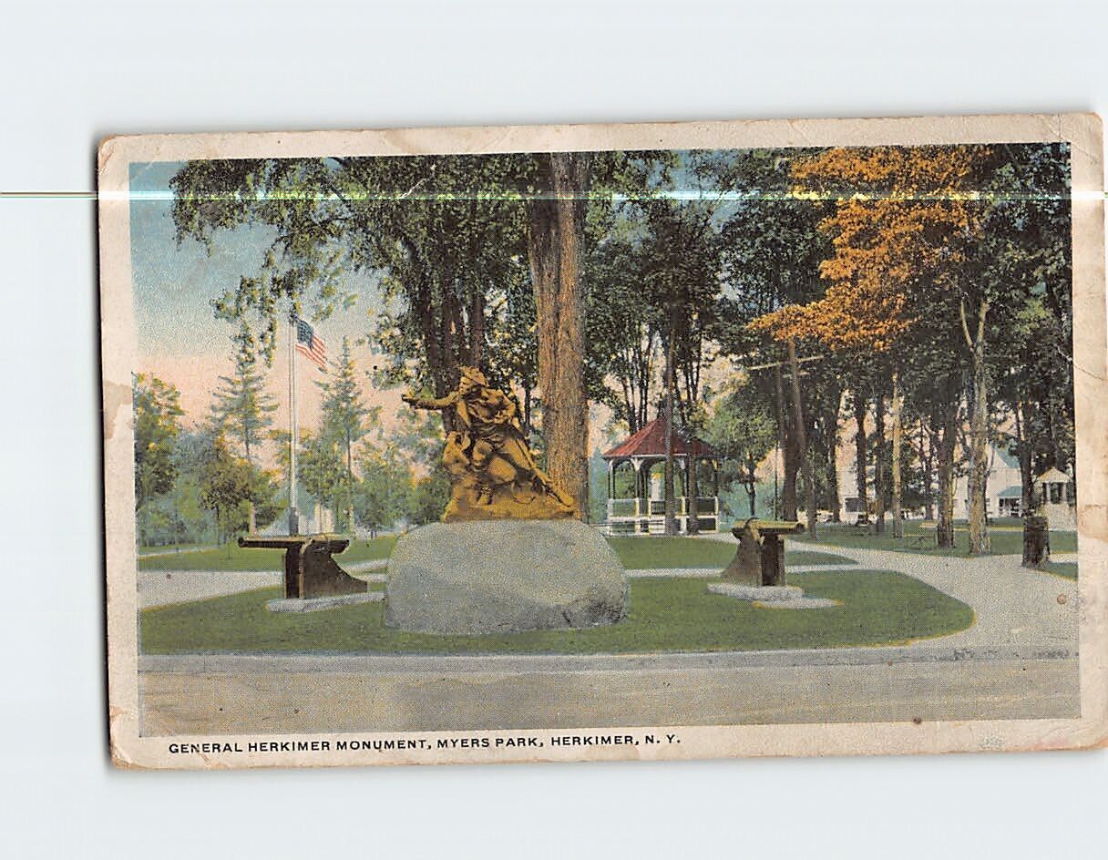 Postcard General Herkimer Monument Myers Park Herkimer New York USA