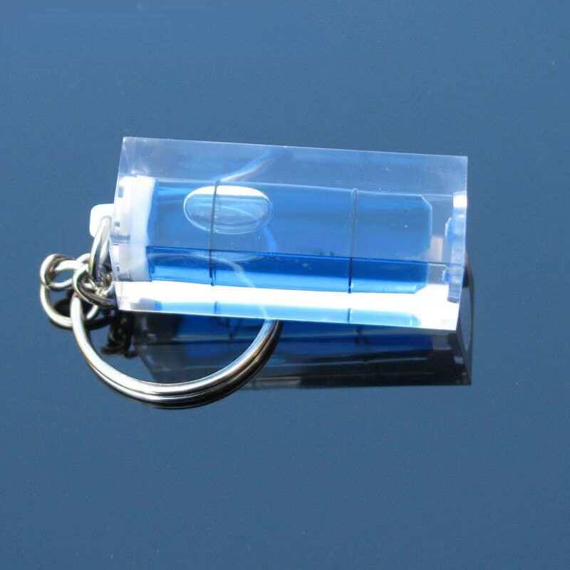 Mini Spirit Level Keyring Keychain Tool Gadget Novelty Gift Stocking filler Blue