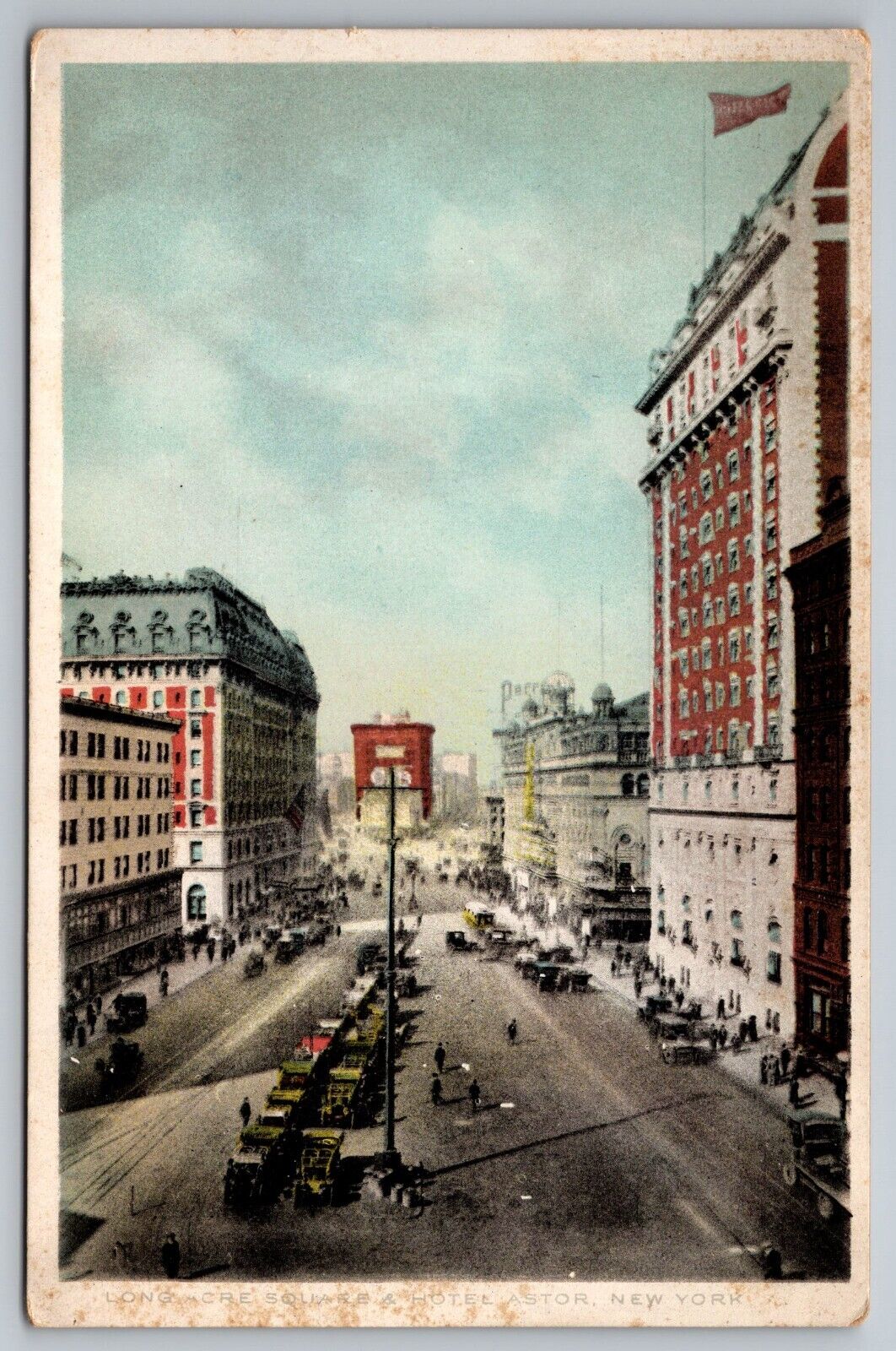Hotel Astor Street view New York City postcard. Postcrossing.