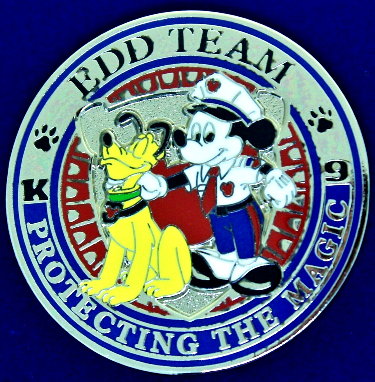 Disney Disneyland Security EDD Team K-9 Police Challenge Coin CC