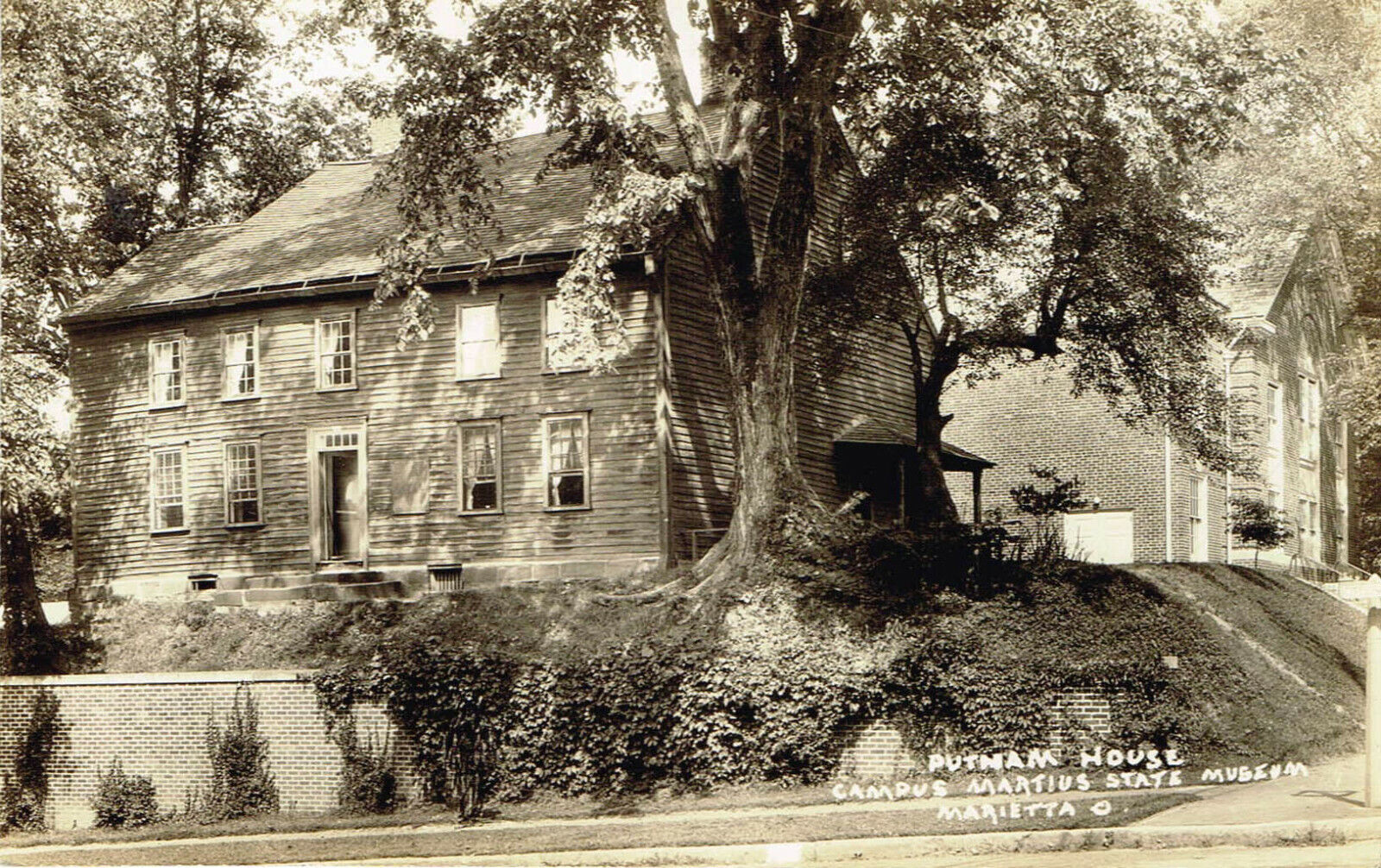 Vintage Putnam House Marietta Ohio Real Photo Postcard Black & White New 