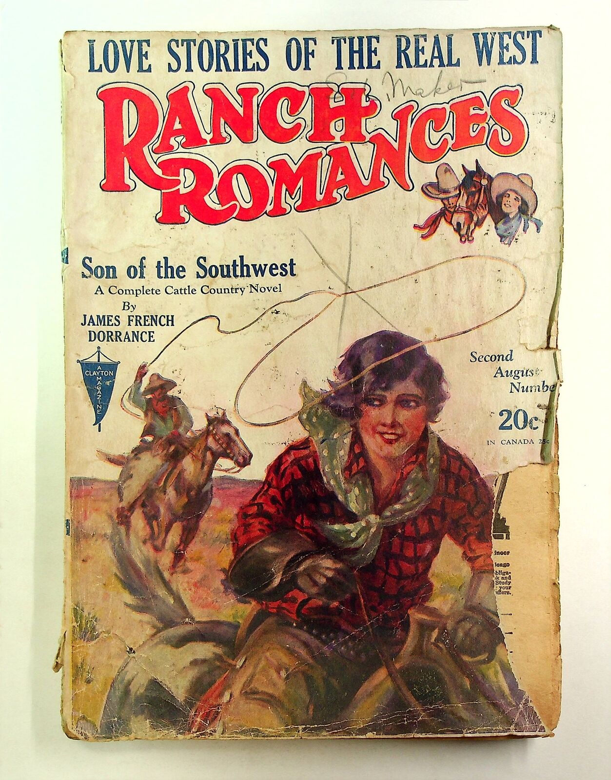 Ranch Romances Pulp Aug 24 1928 Vol. 18 #2 FR