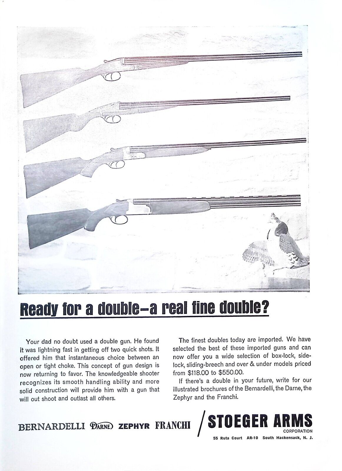 Stoeger Arms Advertising Print Ad American Rifleman Magazine October 1964