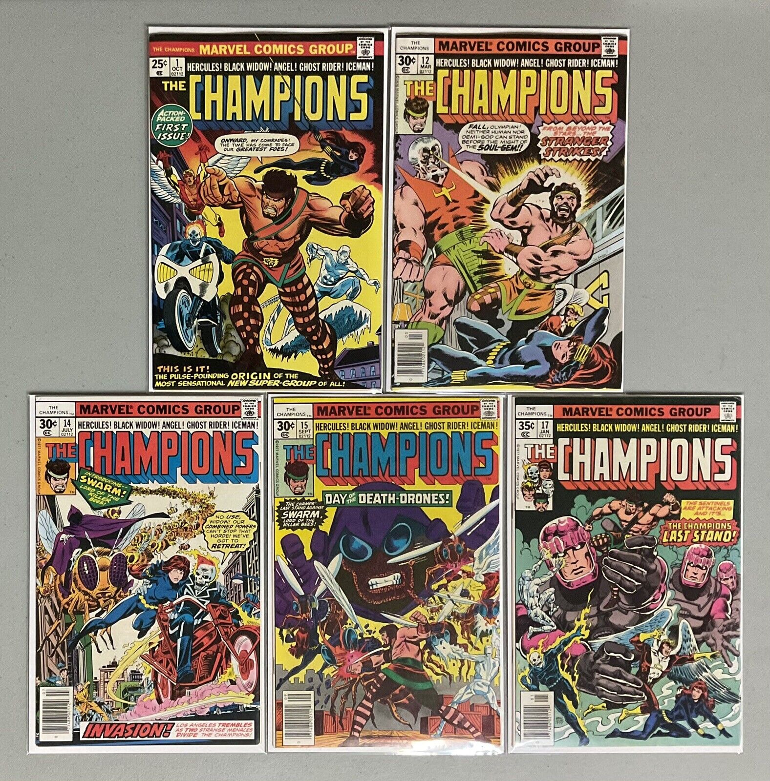🔥MCU Comic Keys🔥The Champions #1 12 14 15 17 (1977)🔥NM-(8.5-9.2)🔥