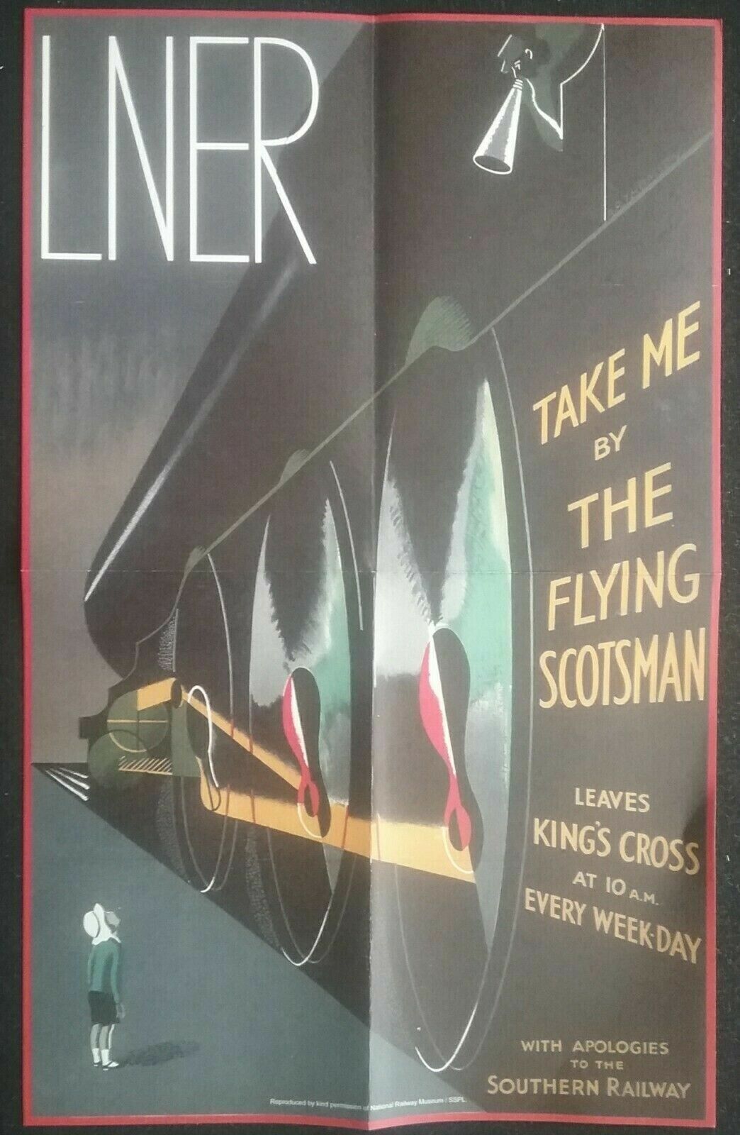 FLYING SCOTSMAN  : ICONIC POSTER OF THE LNER THE 2 SIDED POSTER *(Reproduction)*