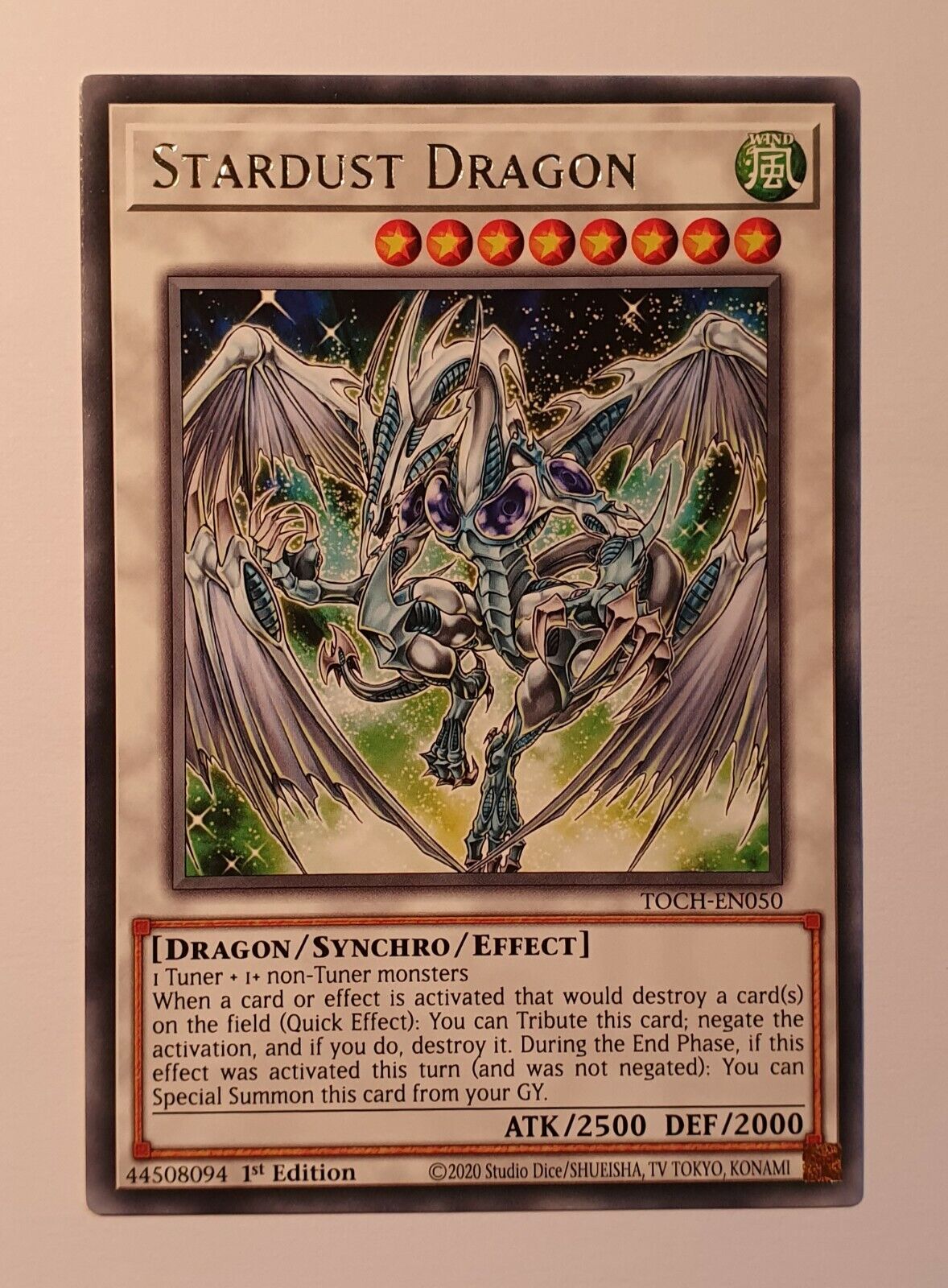 Yugioh Stardust Dragon TOCH-EN050 Rare MINT 1st Edition