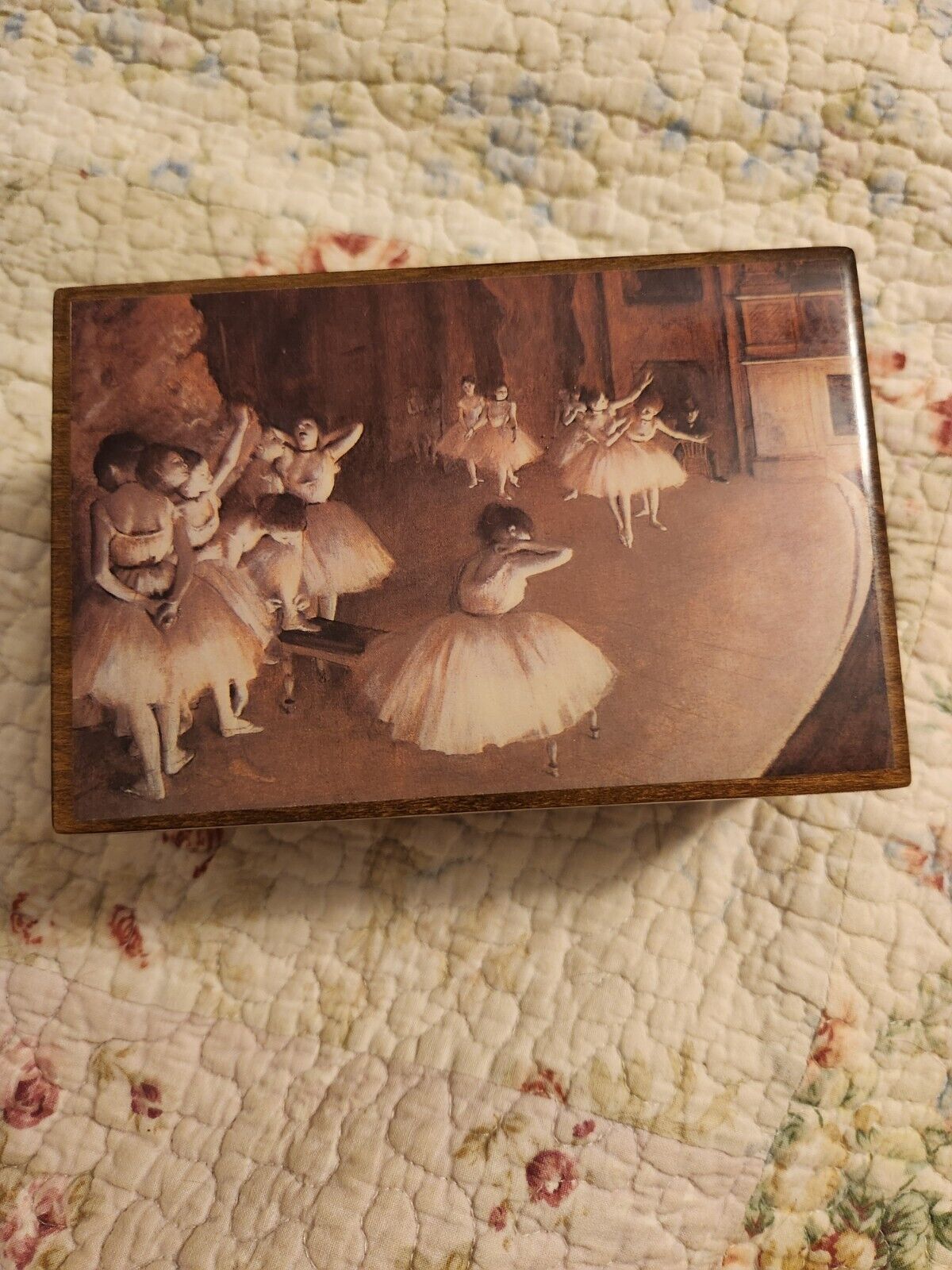 \'Musical Memories\' The American Music Box Co. Sm music box-cover art:Edgar Degas