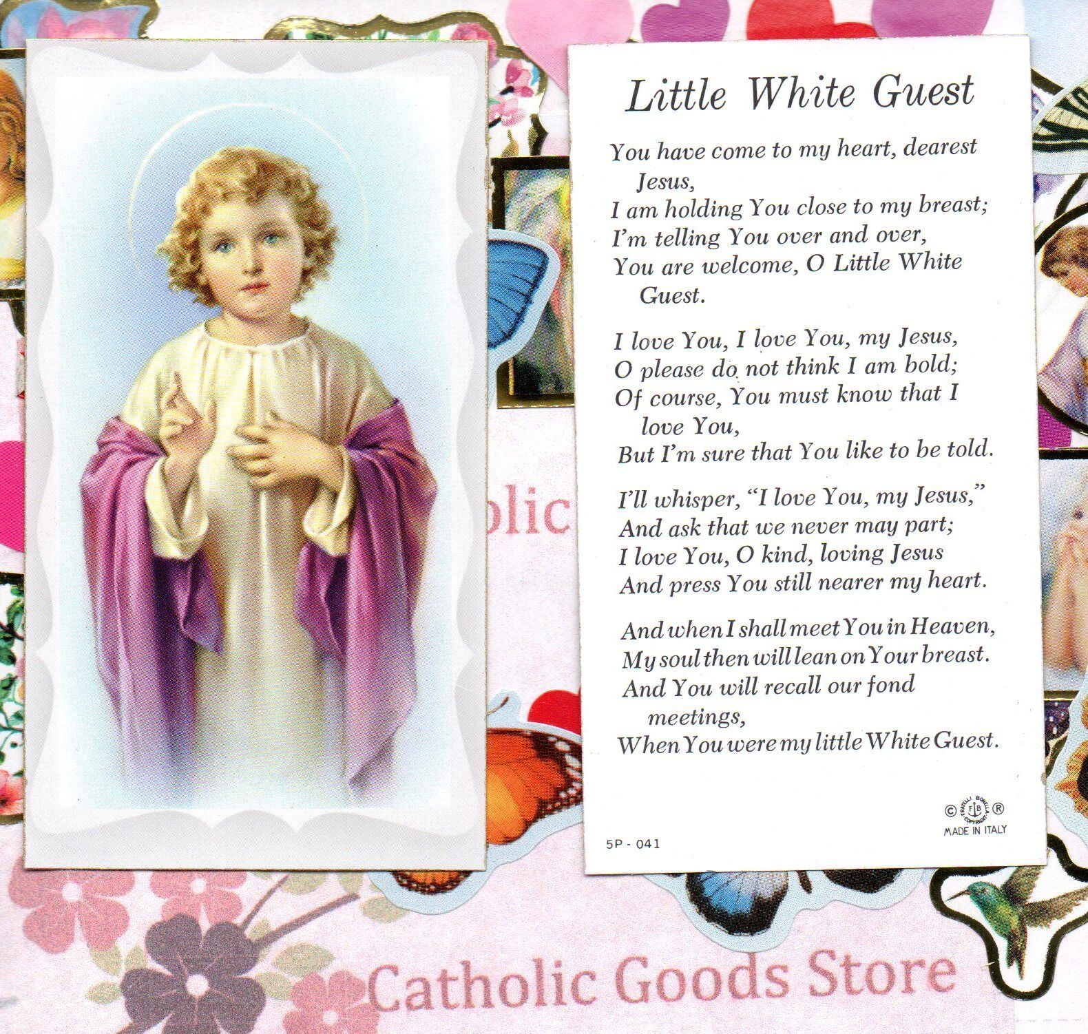 Little White Guest - Paperstock Holy Card