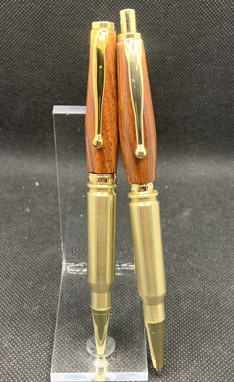 Pen & Pencil Set, Handmade, Brazilian Tigerwood Upper & 308 Brass Lower,Free S&H