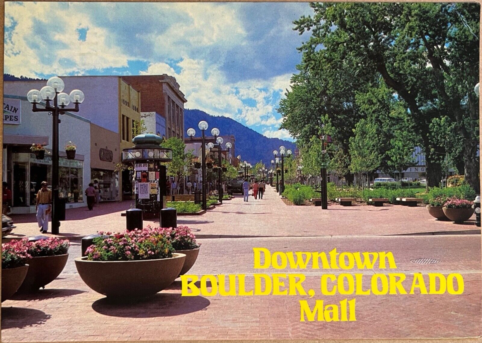 Boulder Colorado Downtown Mall Pearl Street 6x4 Postcard c1980