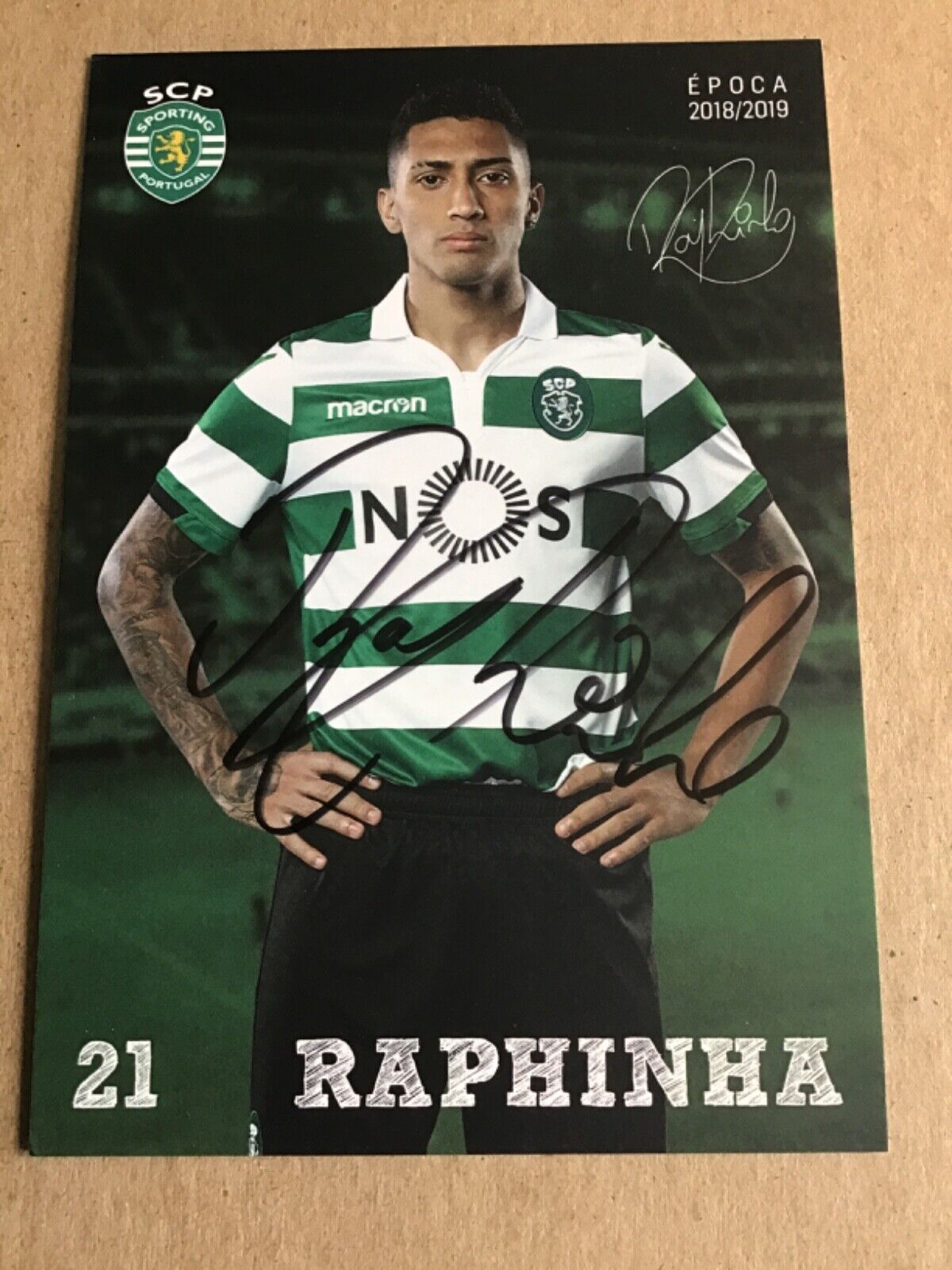 Raphinha, Brazil 🇧🇷 Sporting CP 2018/19 hand signed