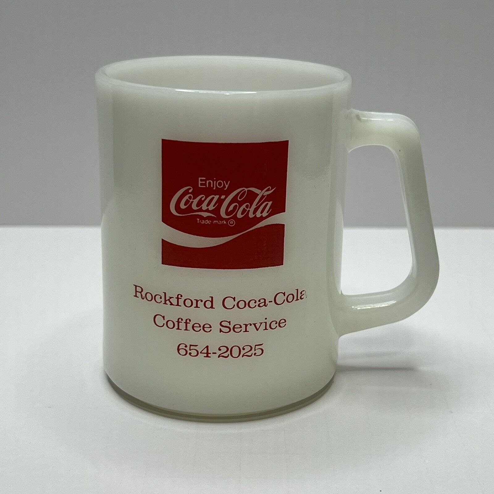 Coca Cola Rockford IL Federal Heat Proof Coffee Mug Made USA Original D Handle