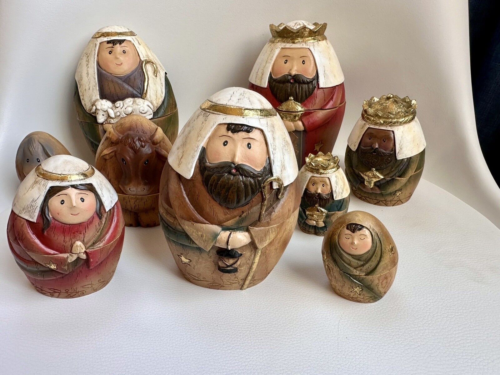 Roman Nativity Nesting Dolls Holy Family Set Of 9