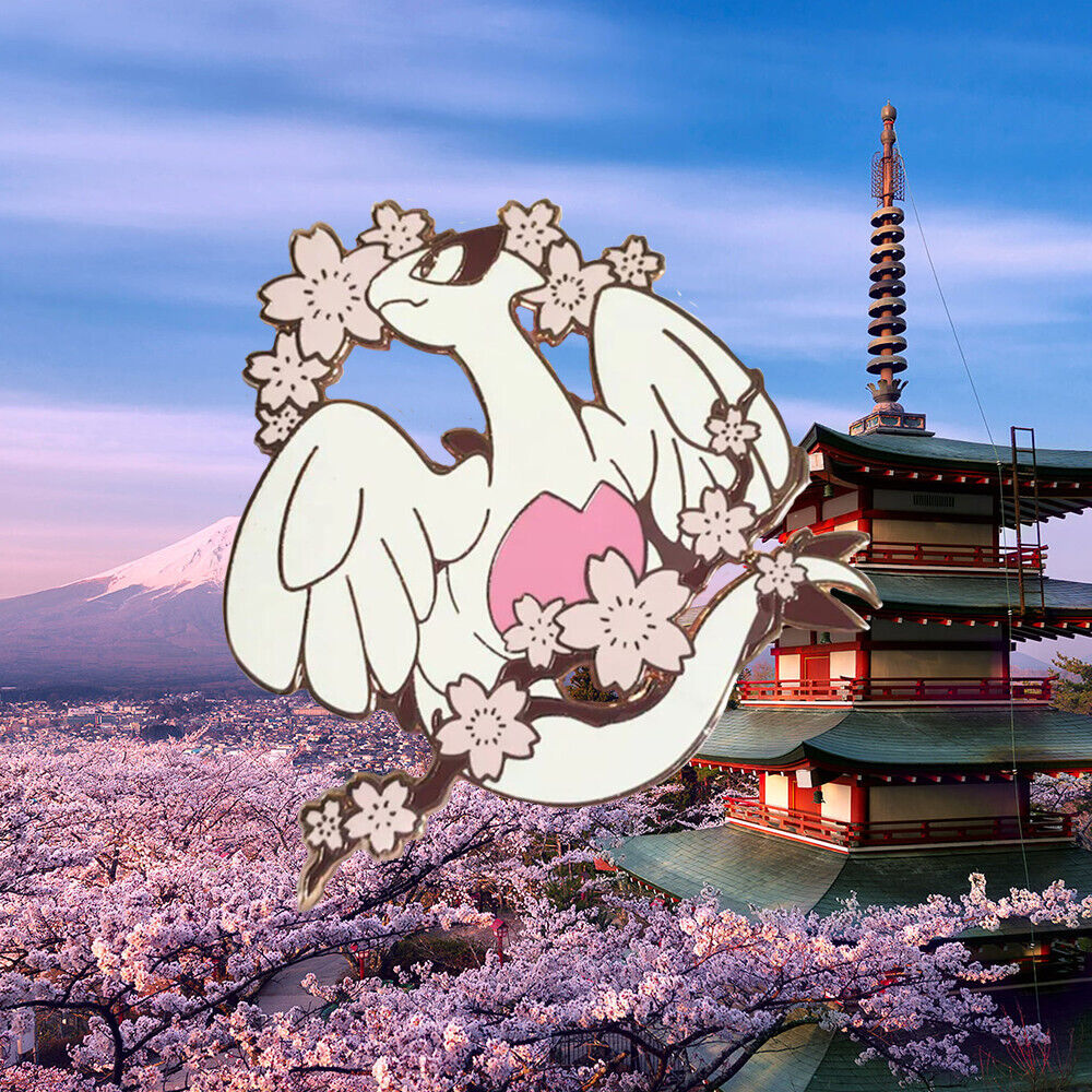 Pokemon Lugia\'s Sakura Dance: Cherry Blossom Legendary Pin