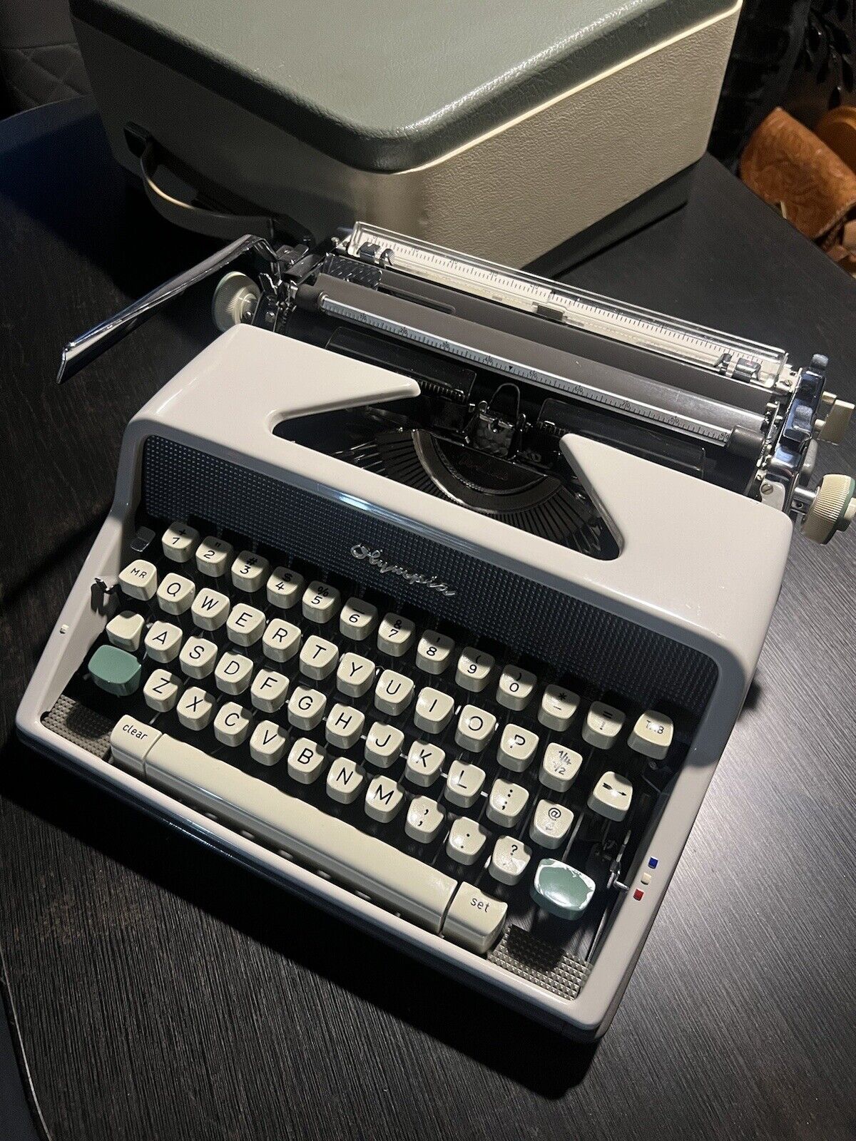 Olympia SM7 Typewriter Locking Case Key Rare Script Cursive Typeface Font