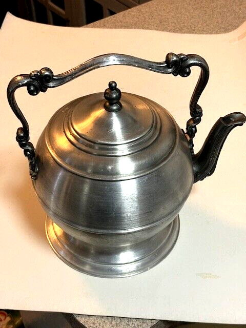 Vintage old Pewtertone Tea Kettle Ice Bucket Olde Tankardware
