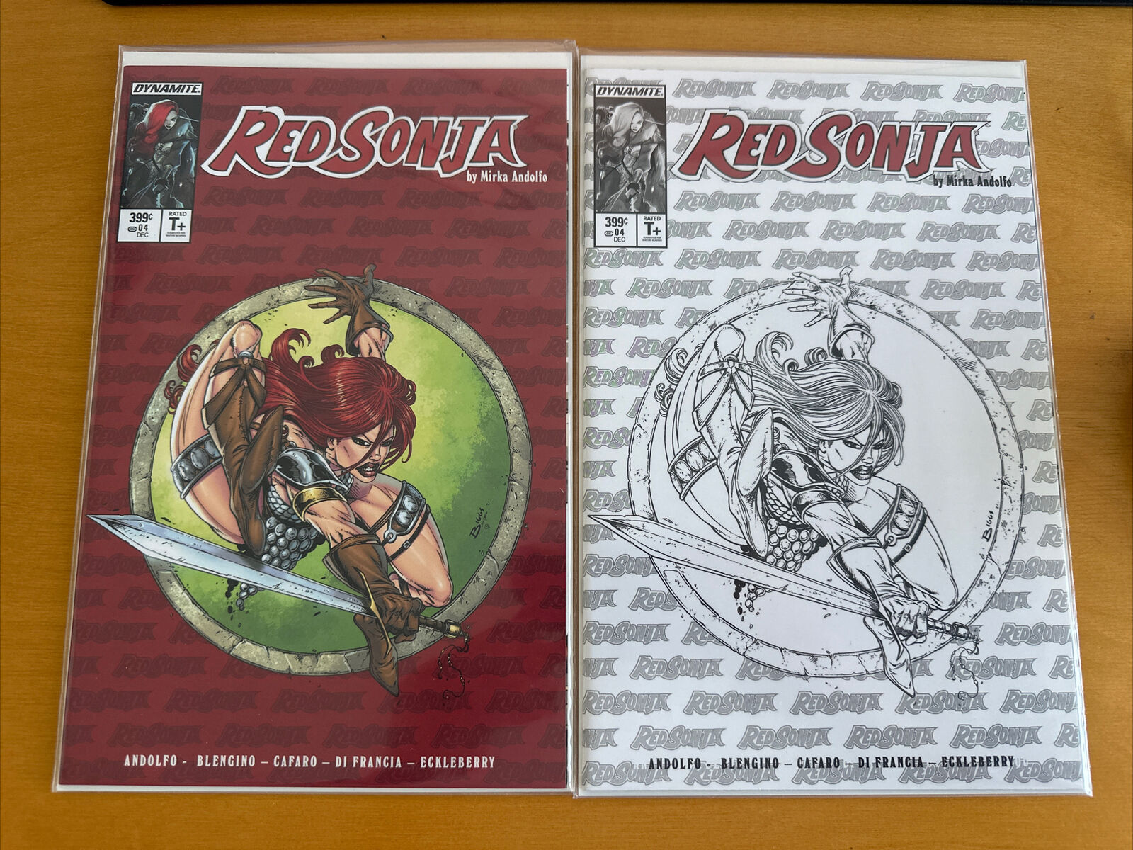Red Sonja By Mirka Andolfo #4 2021 Cover L & O Dynamite Comic Set of two