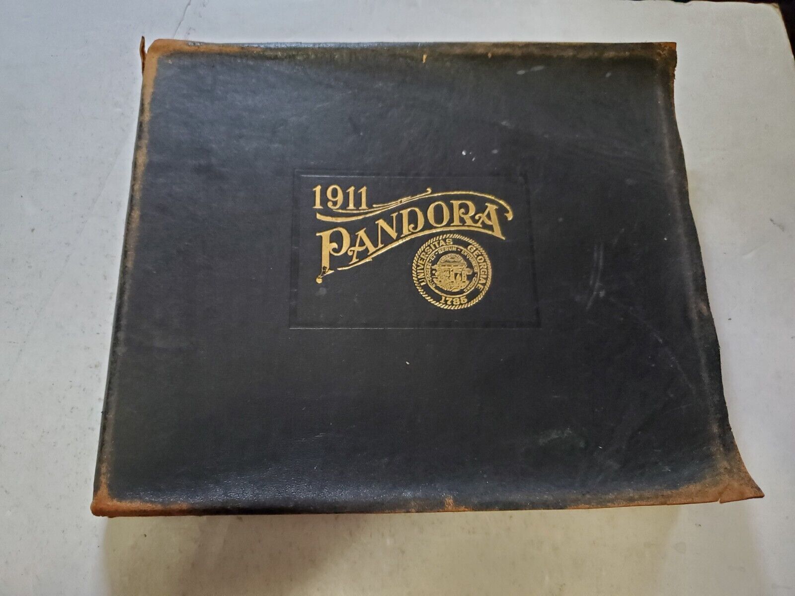 1911 Pandora University Of Georgia Yearbook Athens Rare Leather